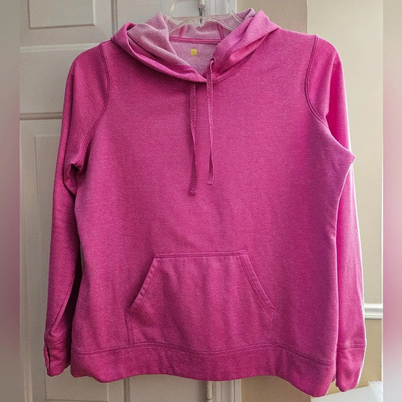 Xersion Tops - Xersion women's pink hoodie with kangaroo pocket. Comfy Activewear Size L NEW